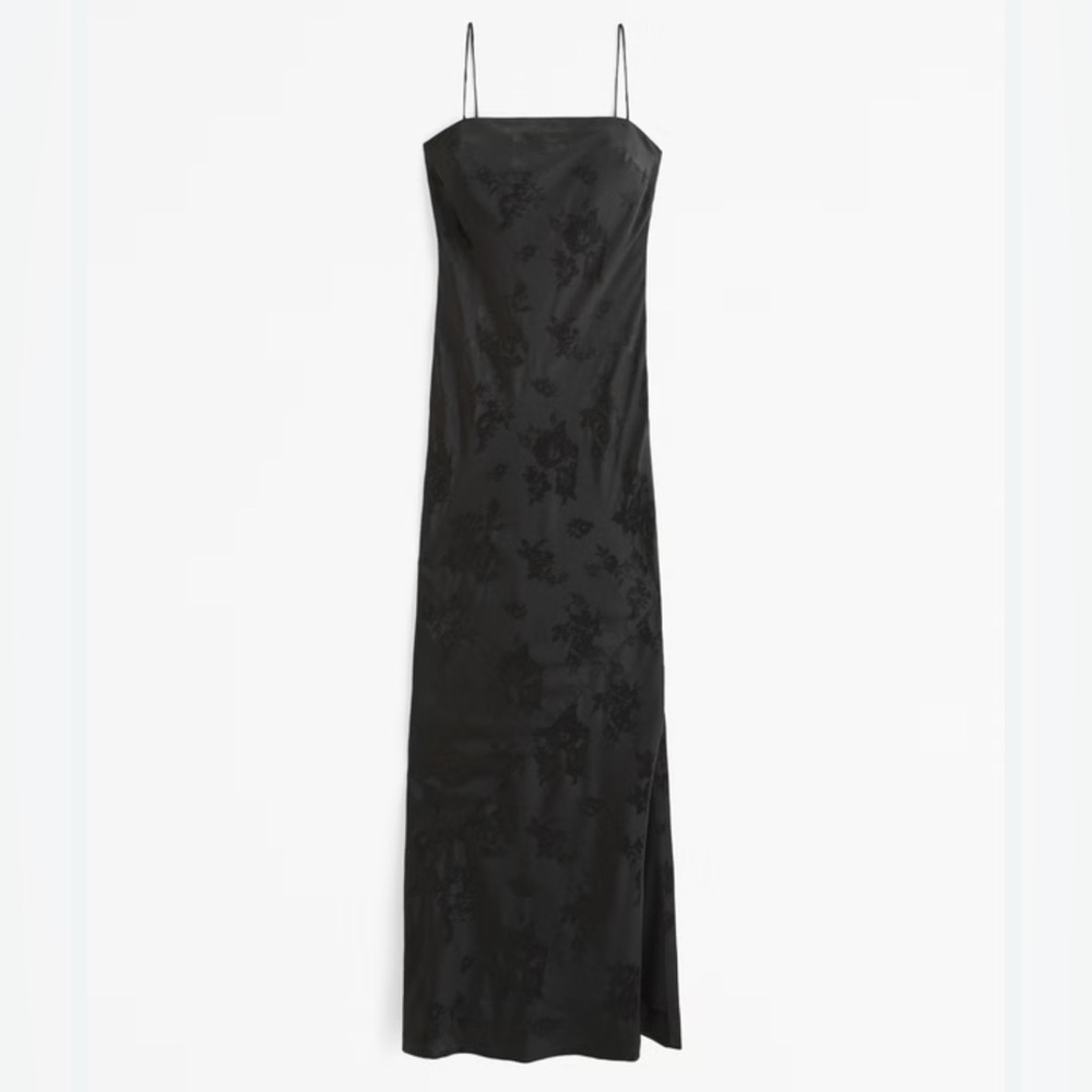Black Floral Slip Dress